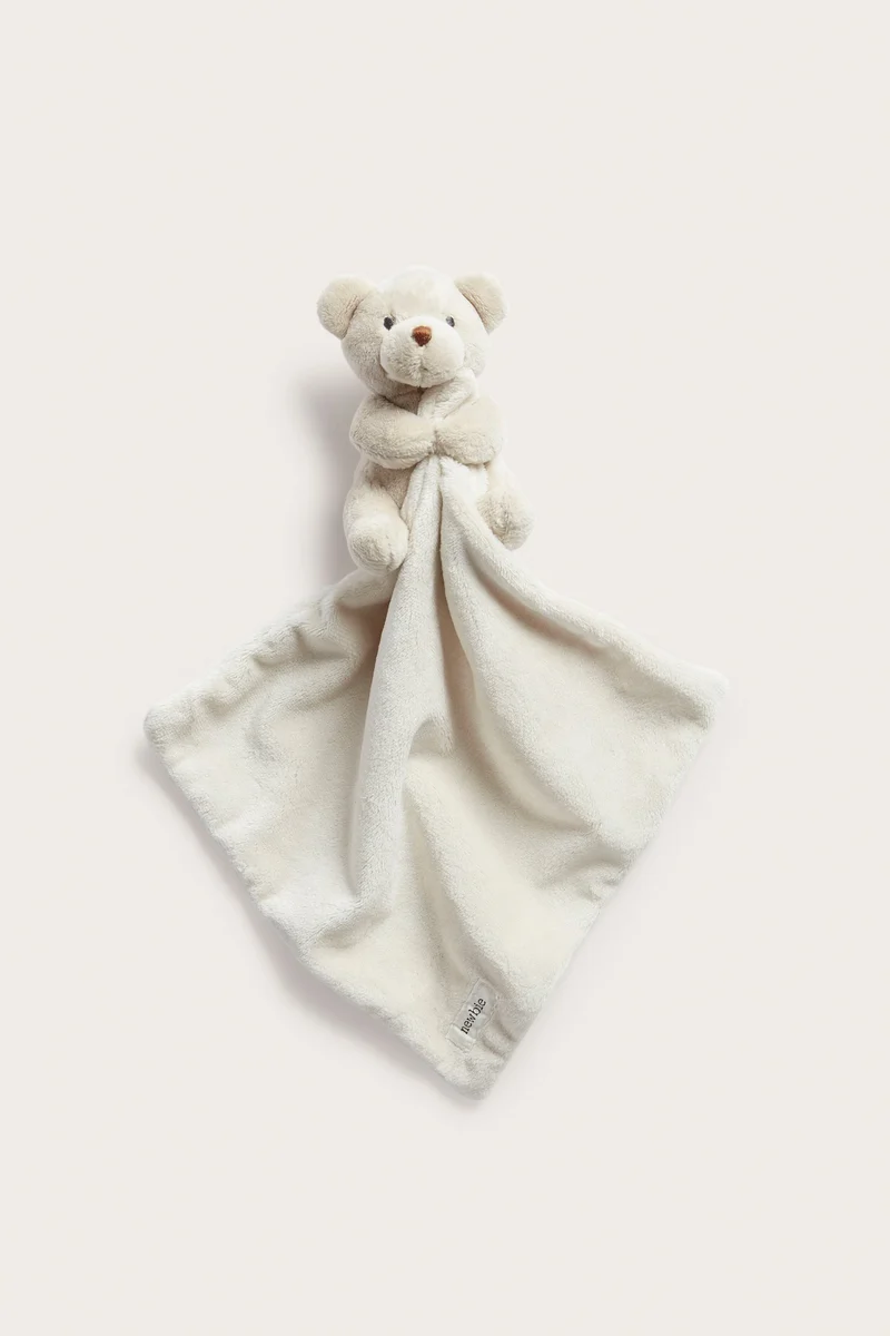 Baby beige teddy plush blanket