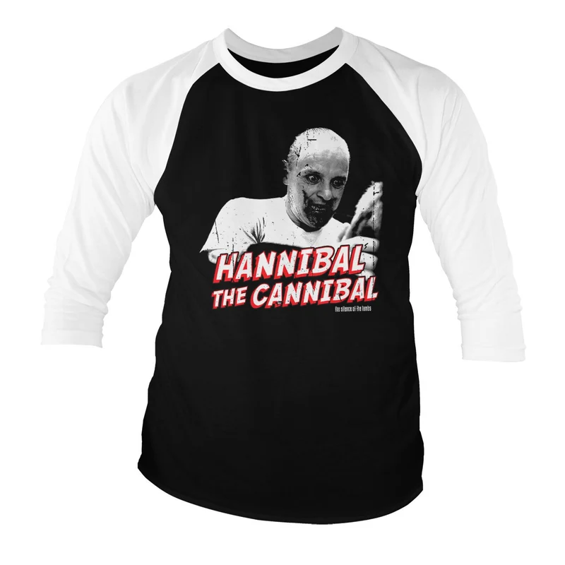 Hannibal The Cannibal Baseball 3/4 Sleeve Tee