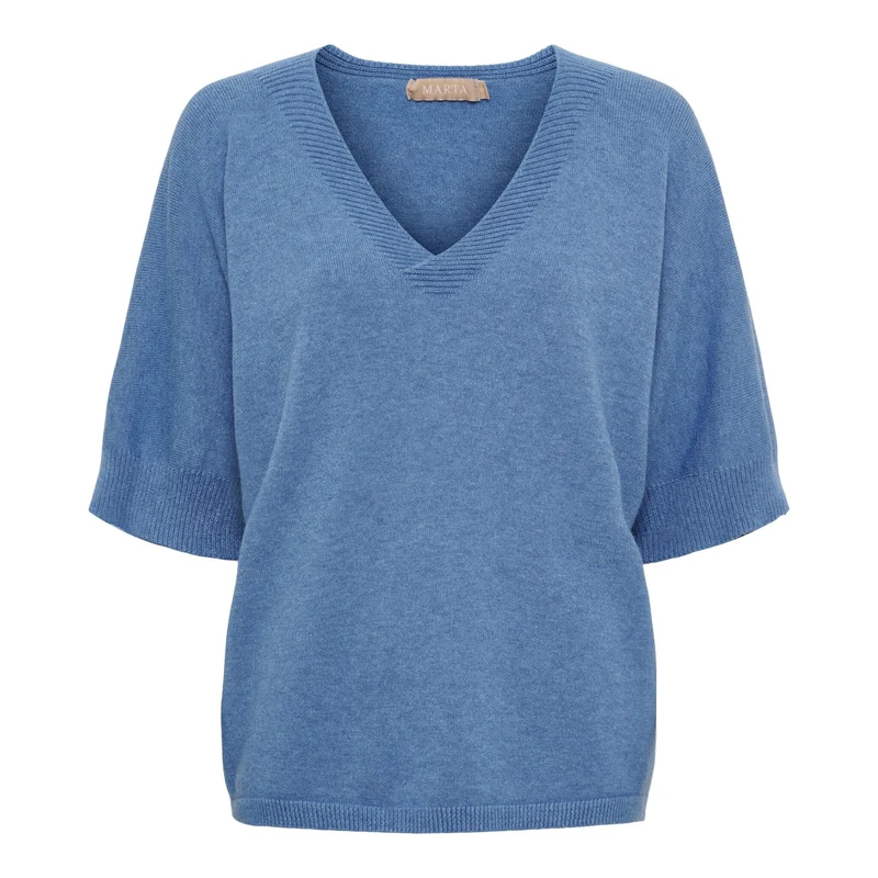 Marta Du Chateau - Mdcinaya Knit 9587 - Jeans Blue Melange