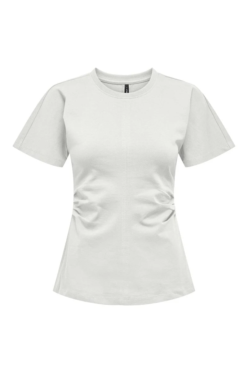 Only - Onlmarie Life S/S Ruching Top - 4960703 Cloud Dancer