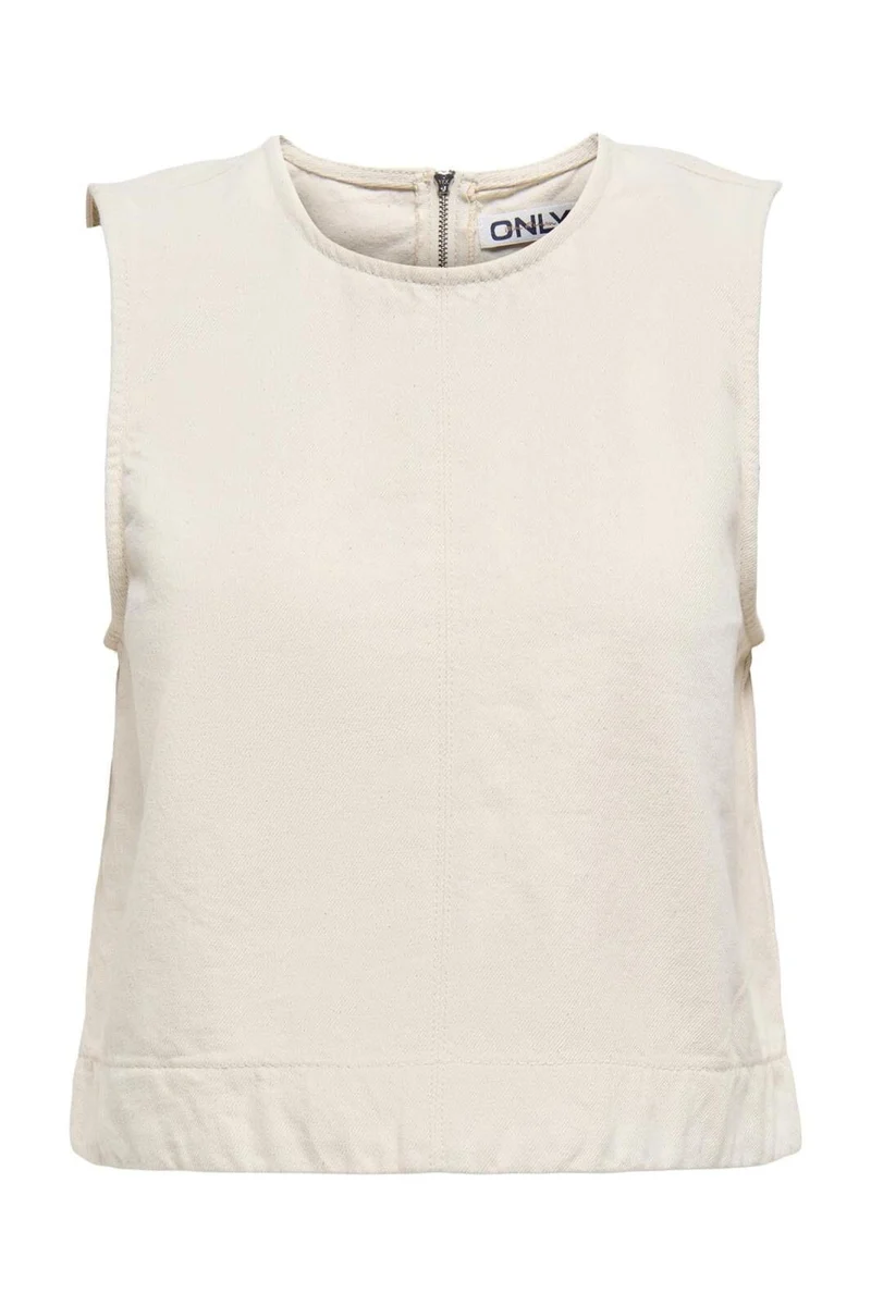Only - Onldorsi S/L Top Sik - 4743049 Ecru