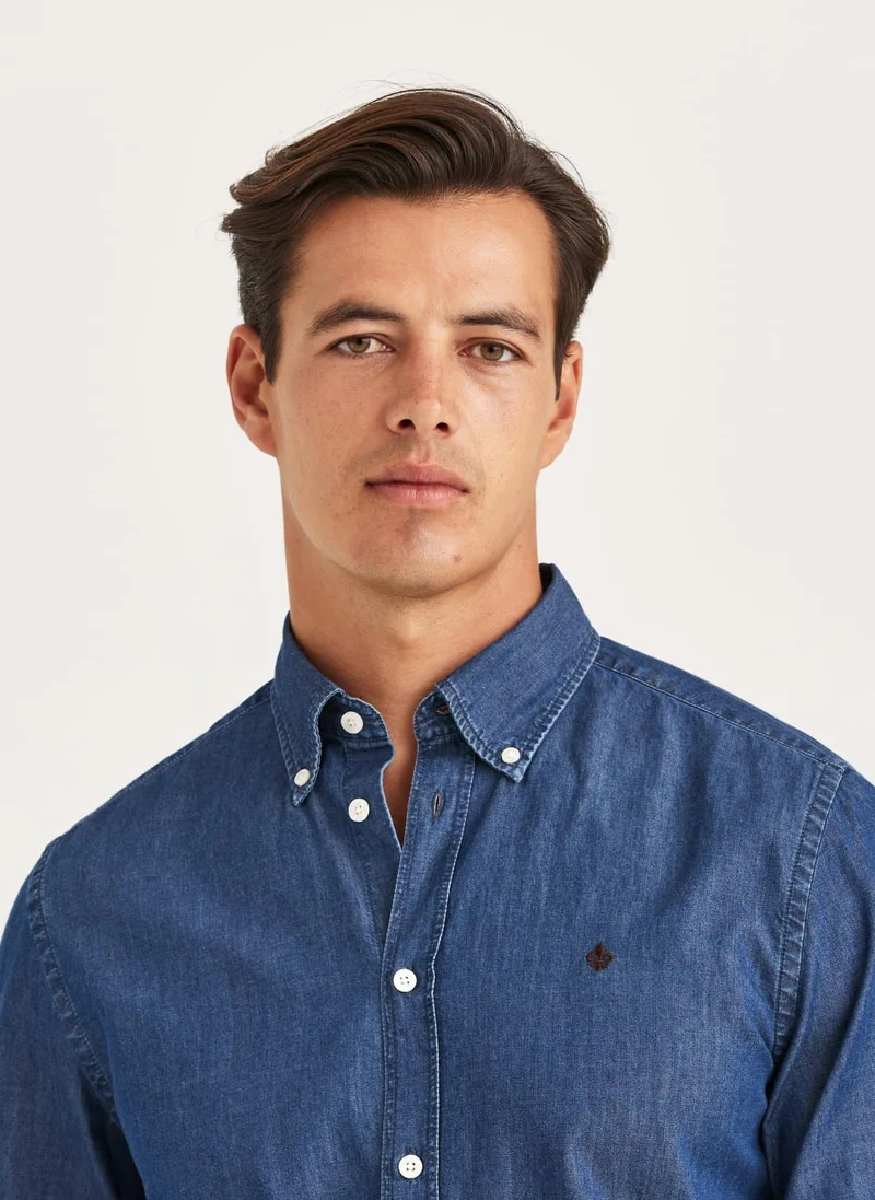 MORRIS Light Denim Shirt - Blue