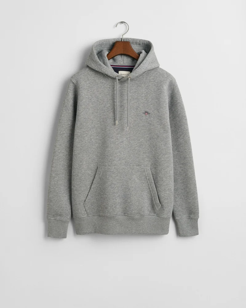 GANT Shield Hoodie - Grey Melange