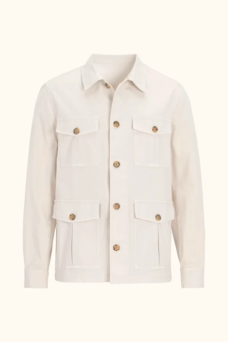 OSCAR JACOBSON Safari Overshirt - Creme