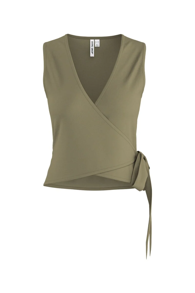 Hypedrop - Hdvina Sl Wrap Top 32001083 - 5233271 - Tea Leaf
