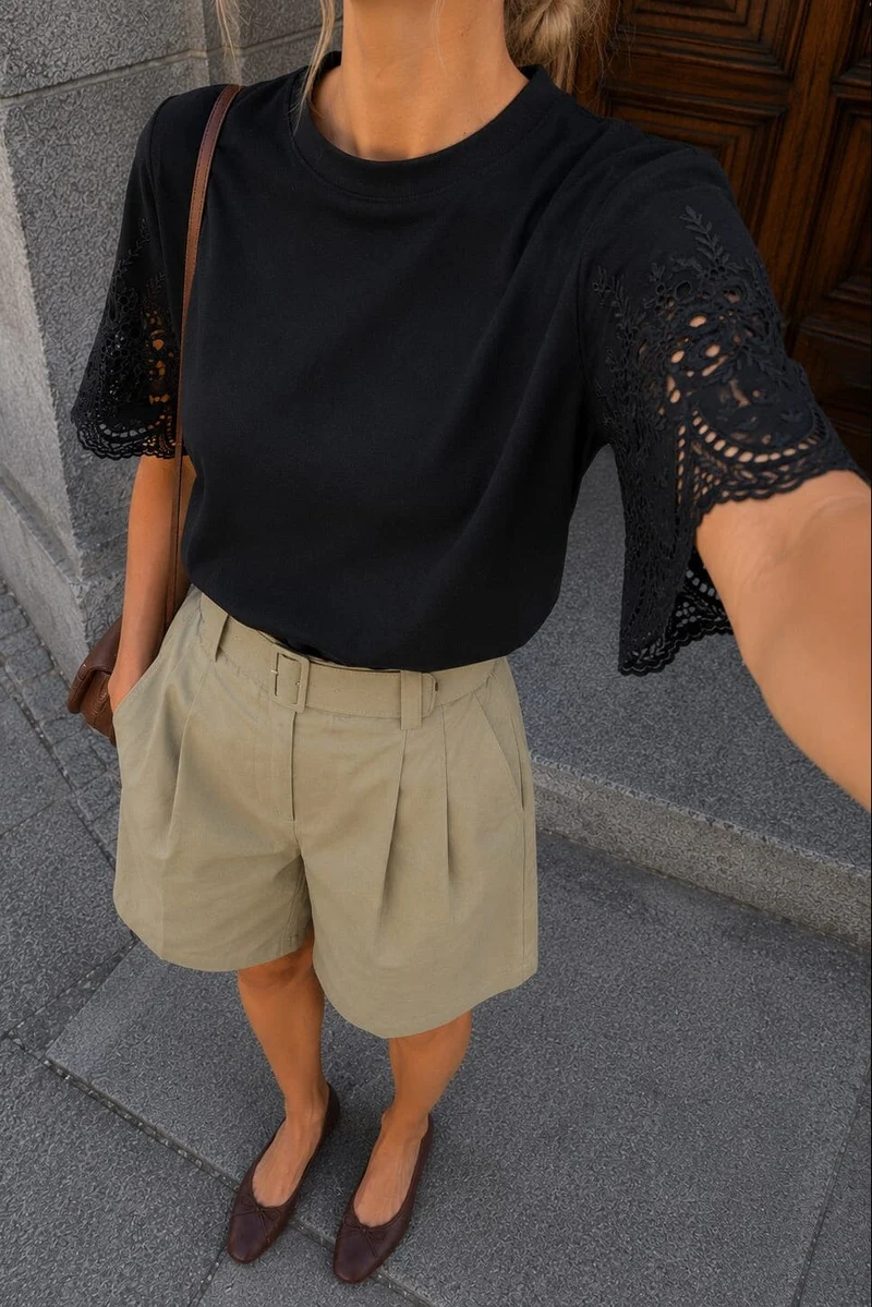 Dear Molly - Lady Shirt Ch168678b - Black