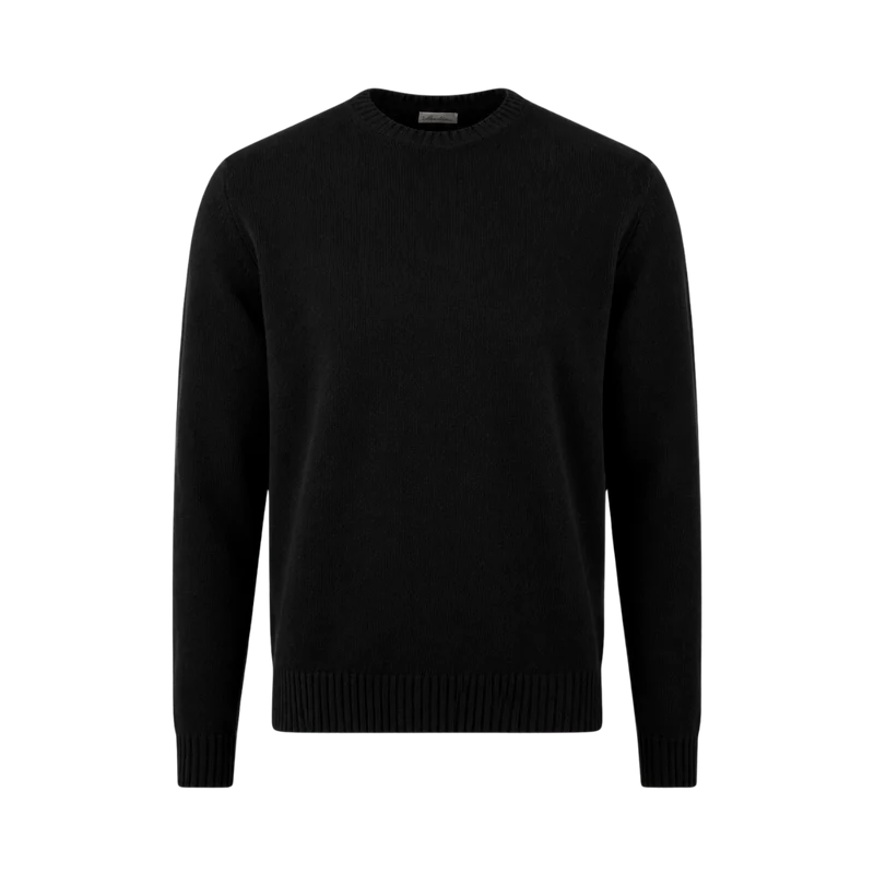 Pullover Knitted Crew Neck - Black