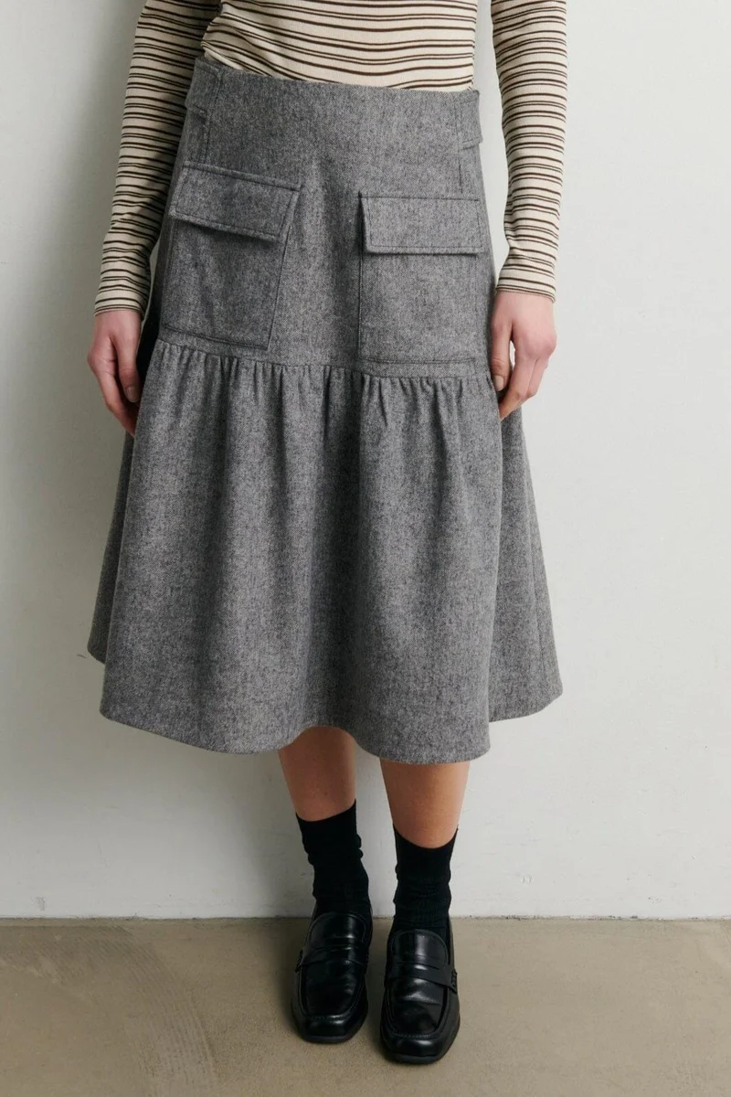 Second Female - Lydney Skirt 60968 - 7002 Grey Melange