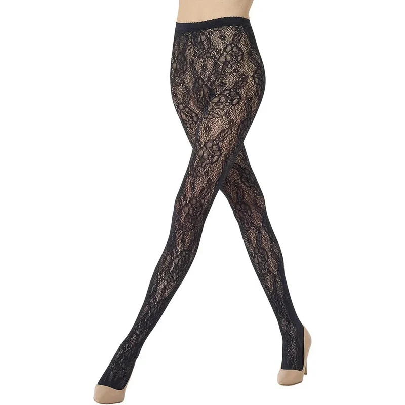 Wolford - Infinite Rose Net Tights 19478 - 7005 Black