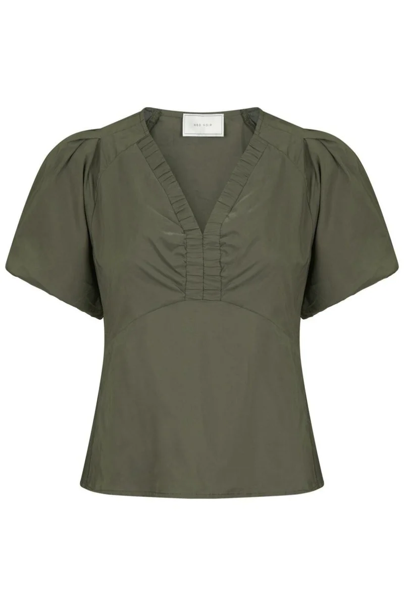 Neo Noir - Irina Poplin Blouse - Army
