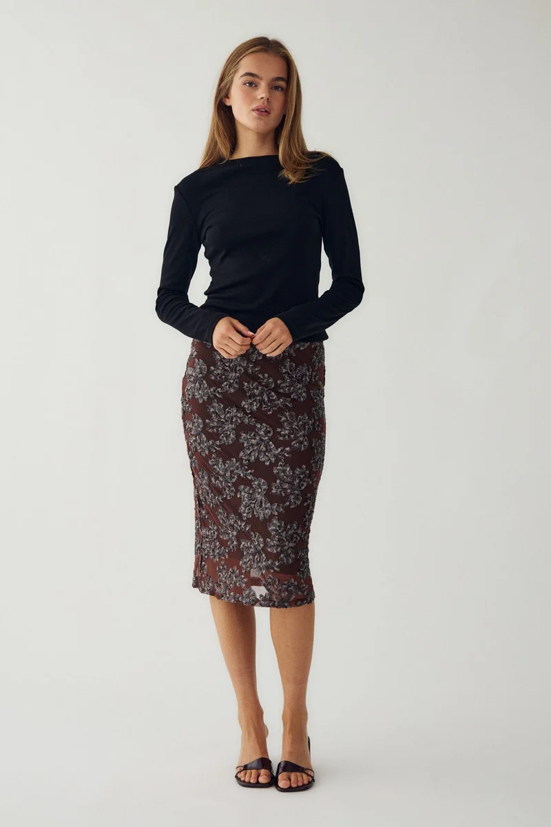 Noella - N-Jocelyn Skirt 16320003 - 1471 - Medium Brown