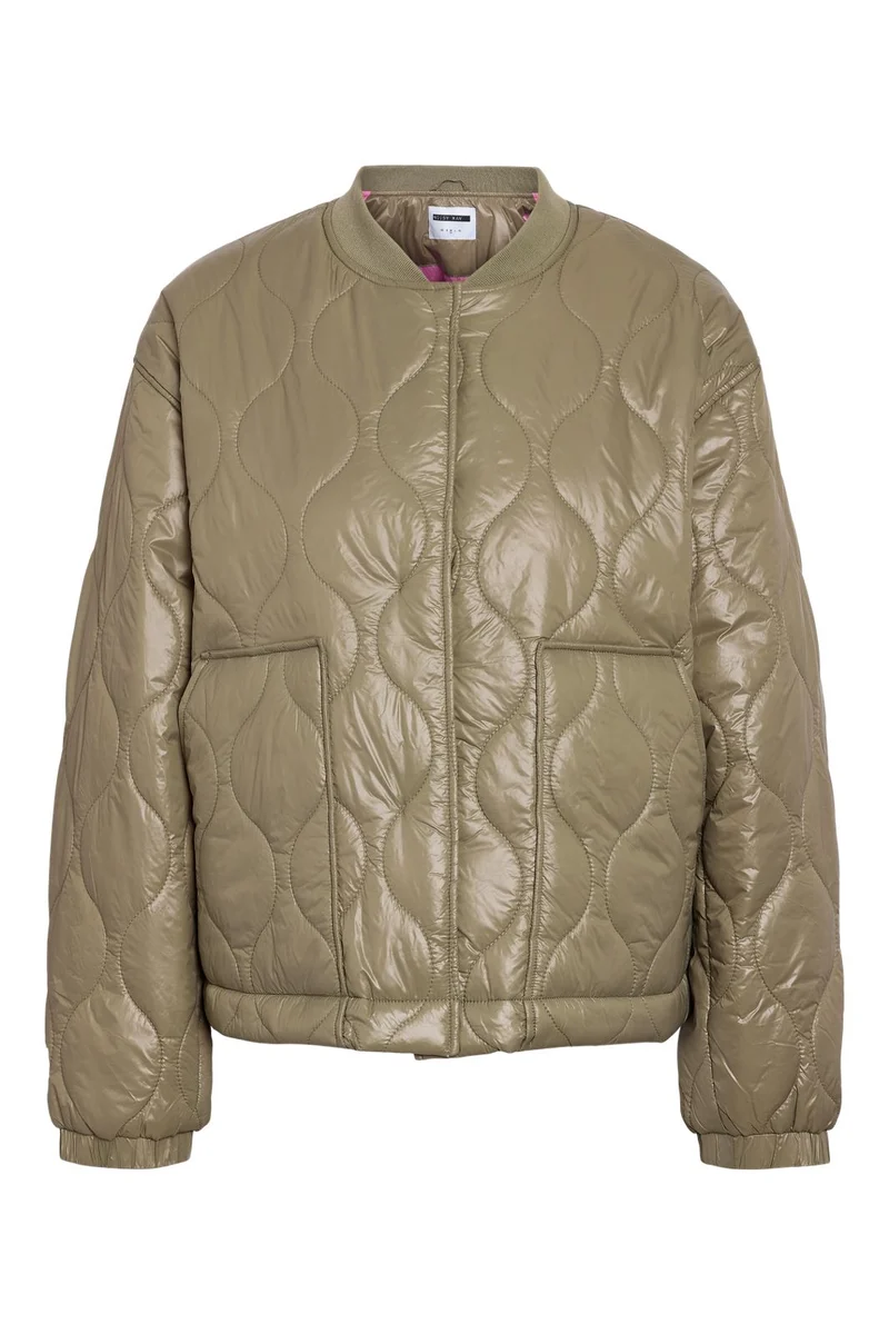 Noisy May - Nmallie Shiny Quilted Jacket - 4948461 Mermaid Begonia Pink