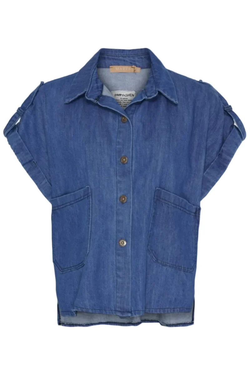 Marta Du Chateau - Mdccarola Vest 11053 - Medium Blue