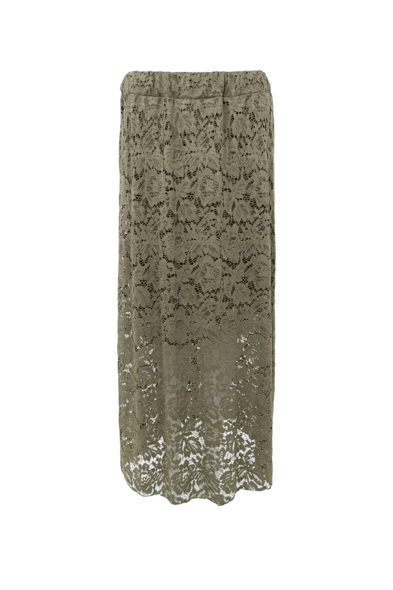 Black Colour - Bcdebbie Lace Skirt 41080 - Army