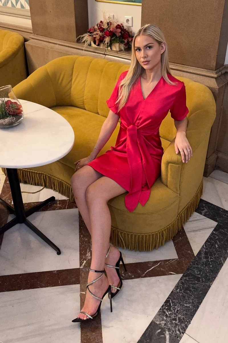 Karmamia - Blair Dress (Short) 2147 - Semi Rich Deep Pink