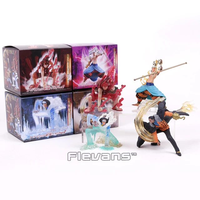 Anime One Piece Luffy Kuzan Sir Crocodile Enel Nirvana Ver. PVC Figures 4Pcs/set