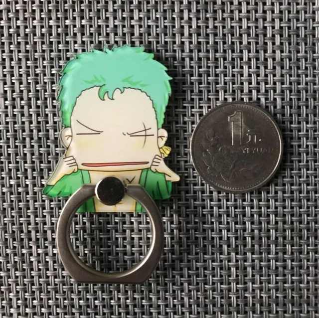 1 Pc Hot sale Japanese Anime Action Figures Toy One Piece Luffy 360 Degree Metal Finger Ring Holder Case for phone