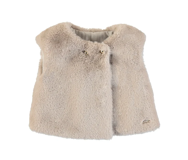 Mayoral Girls Toddler Furry Vest