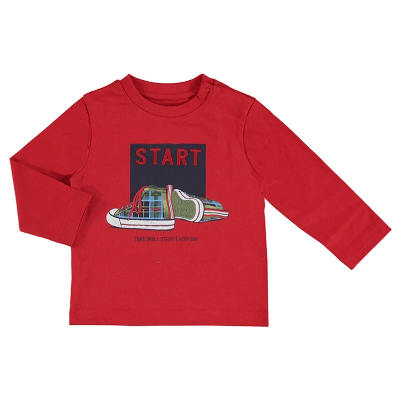 Mayoral Infant Baby Boys Start Long Sleeved Cotton Tee Shirt