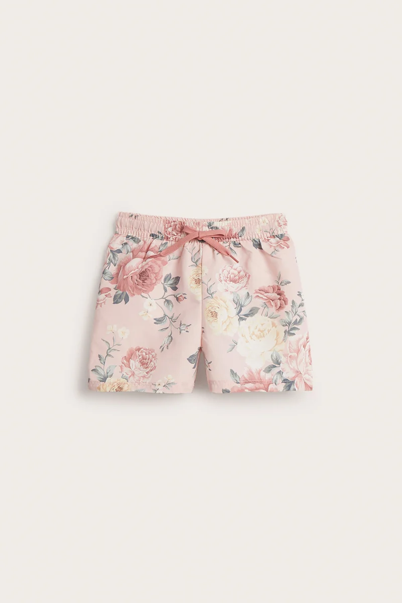 Baby & kids pink floral swimming trunks