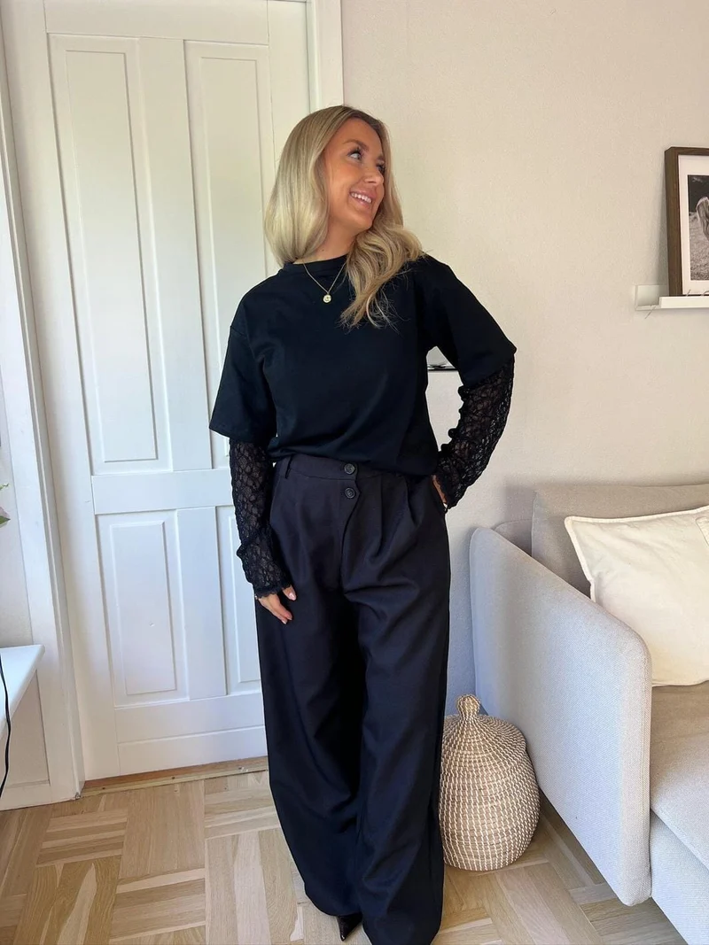Dear Molly - Suit Pants Wide - Black
