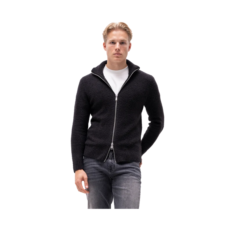 Marcello Zip Knit V1 - Black