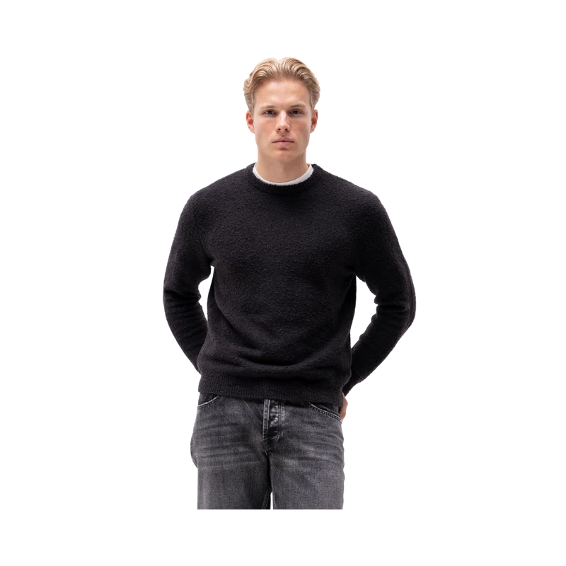 Marcello Crew Neck Knit - Black