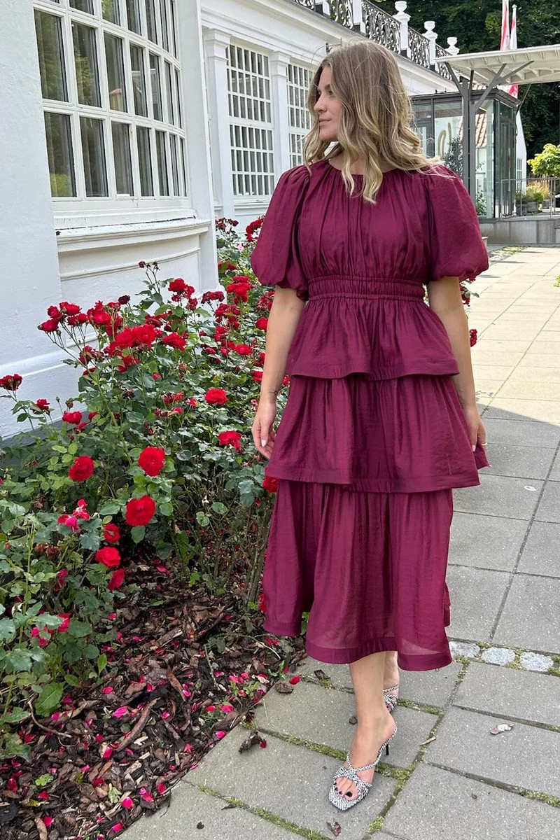 YAS - Yastilla 2/4 Long Dress - 4975872 Rhododendron