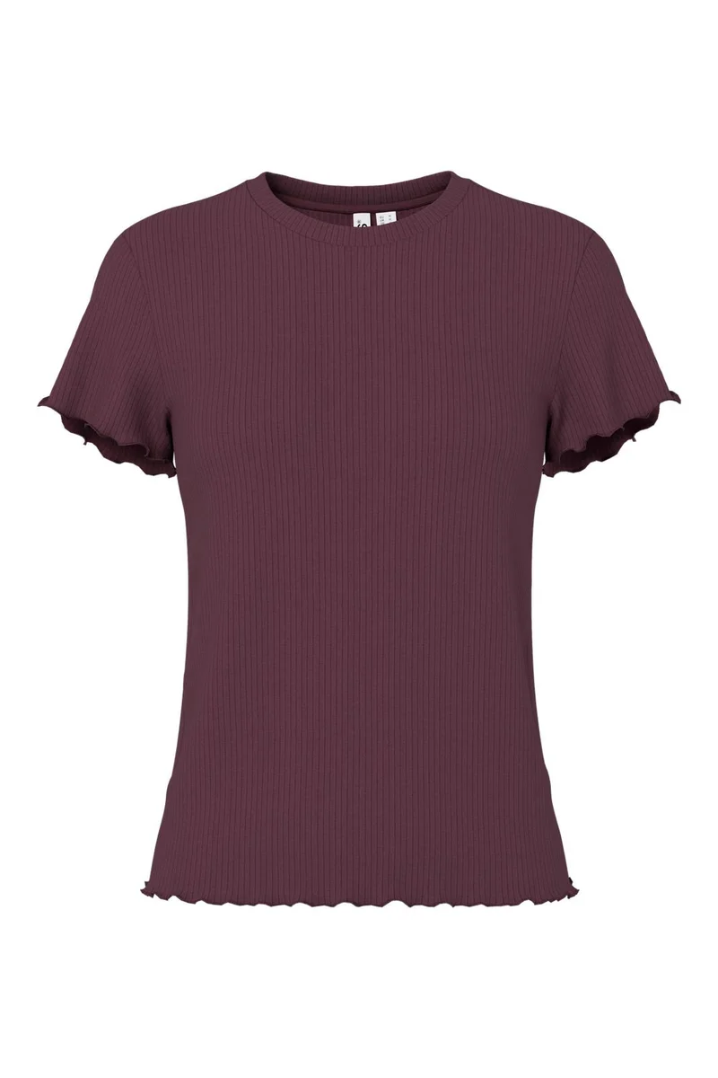 Pieces - Pcnicca Ss O-Neck Top - 5048765 Winetasting
