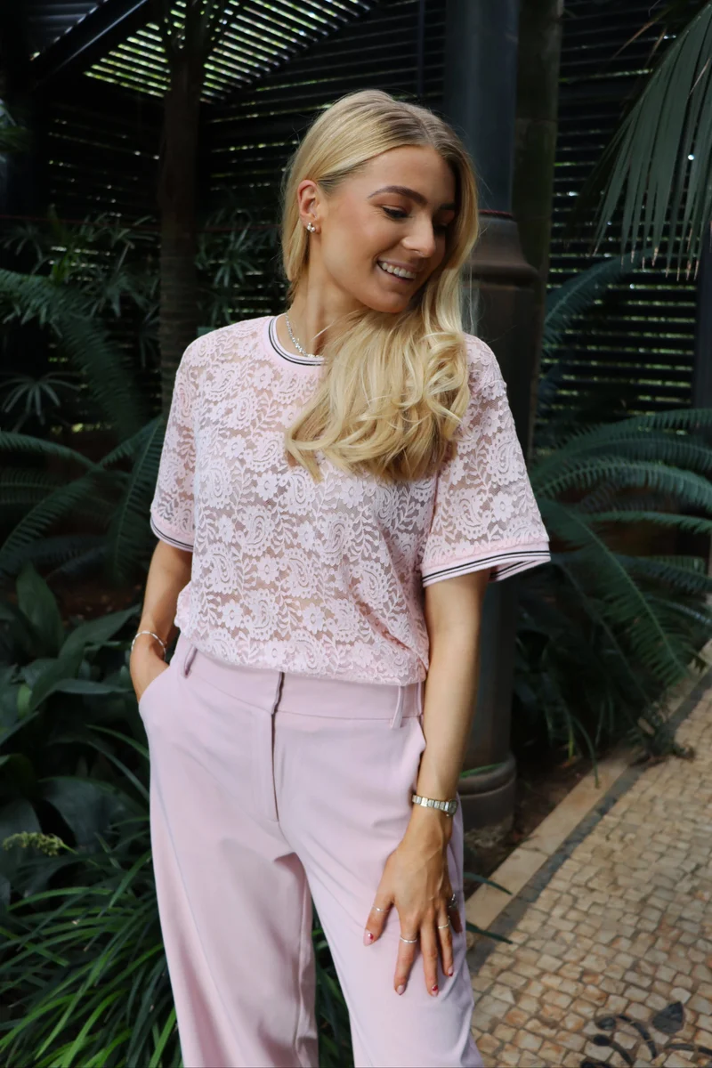 Liberte - Lacy Tshirt 22354 - Rose