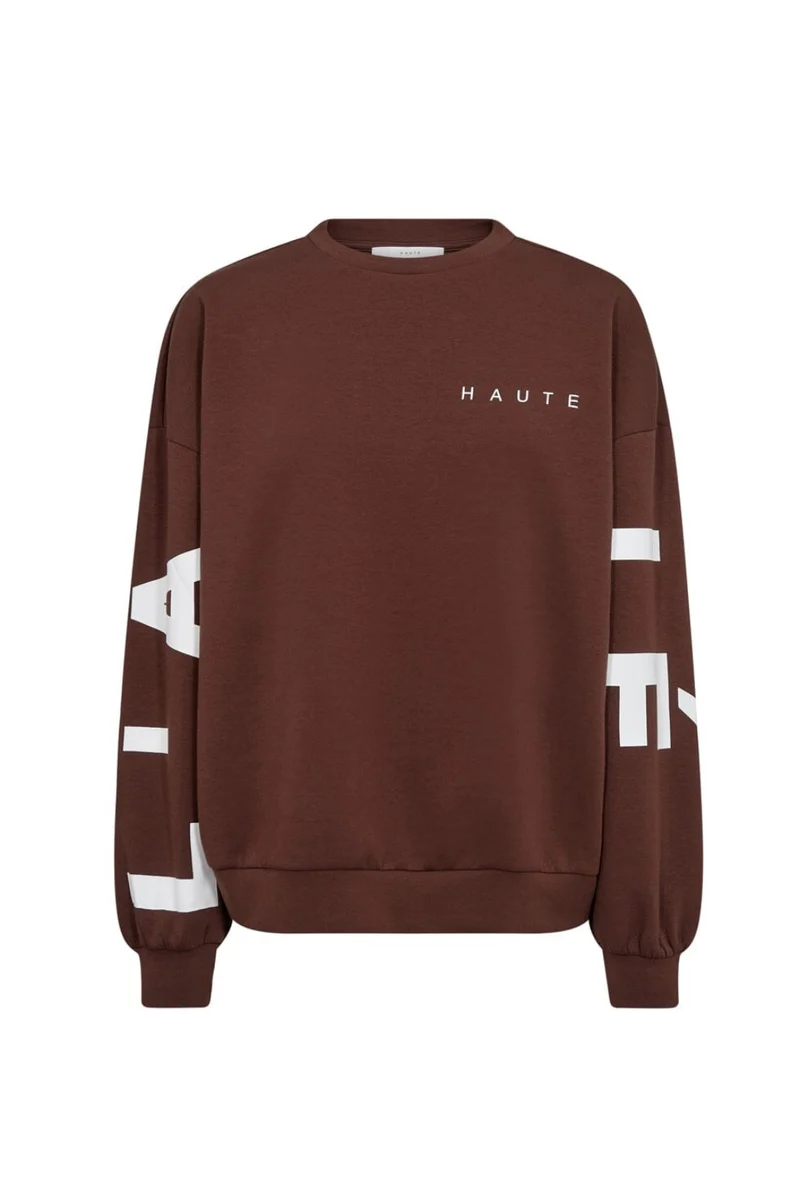 Haute L'Amitié - Maxi Split Logo Sweat HL10413 - Mocca