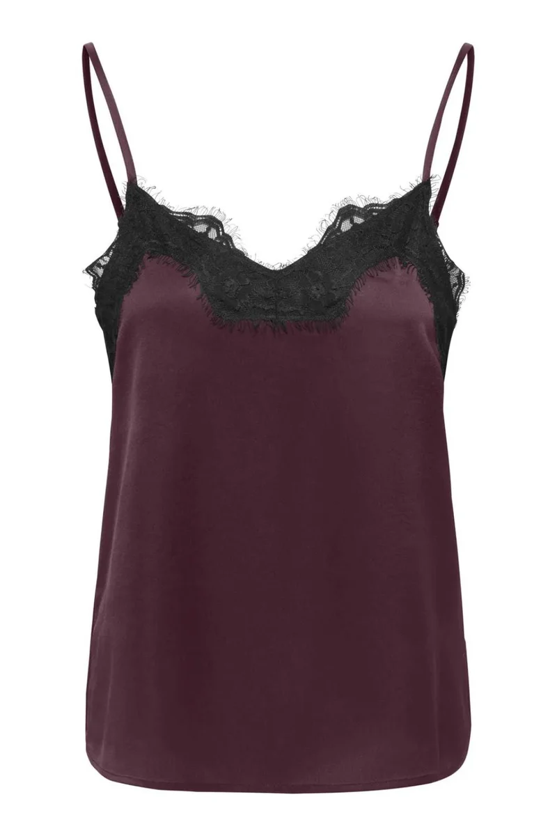JDY - Jdyelly Lace Singlet - 5079427 Winetasting