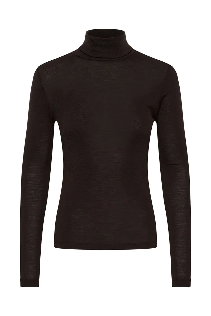 Gestuz - Gzninia Wool Rollneck 10910695 - 191109 - Chocolate Torte