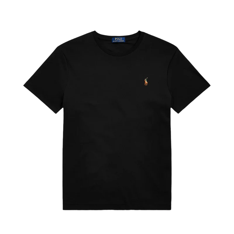 Custom Slim Fit Soft Cotton T-Shirt - Polo Black