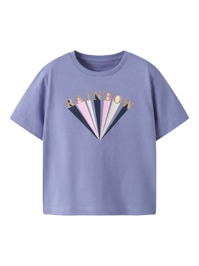 T-shirt med glitterdetaljer