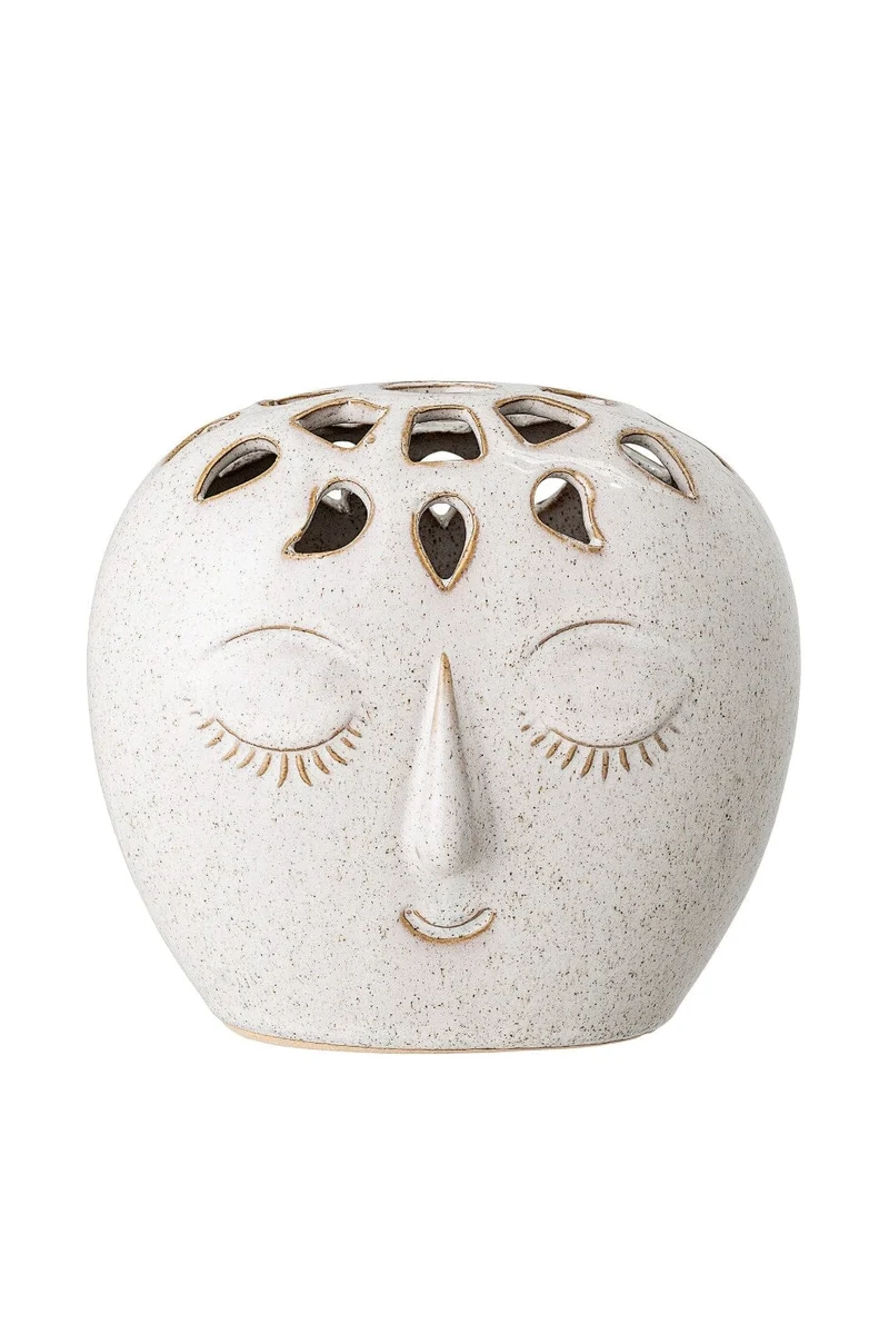 Bloomingville - Elissa Vase, Hvid, Stentøj