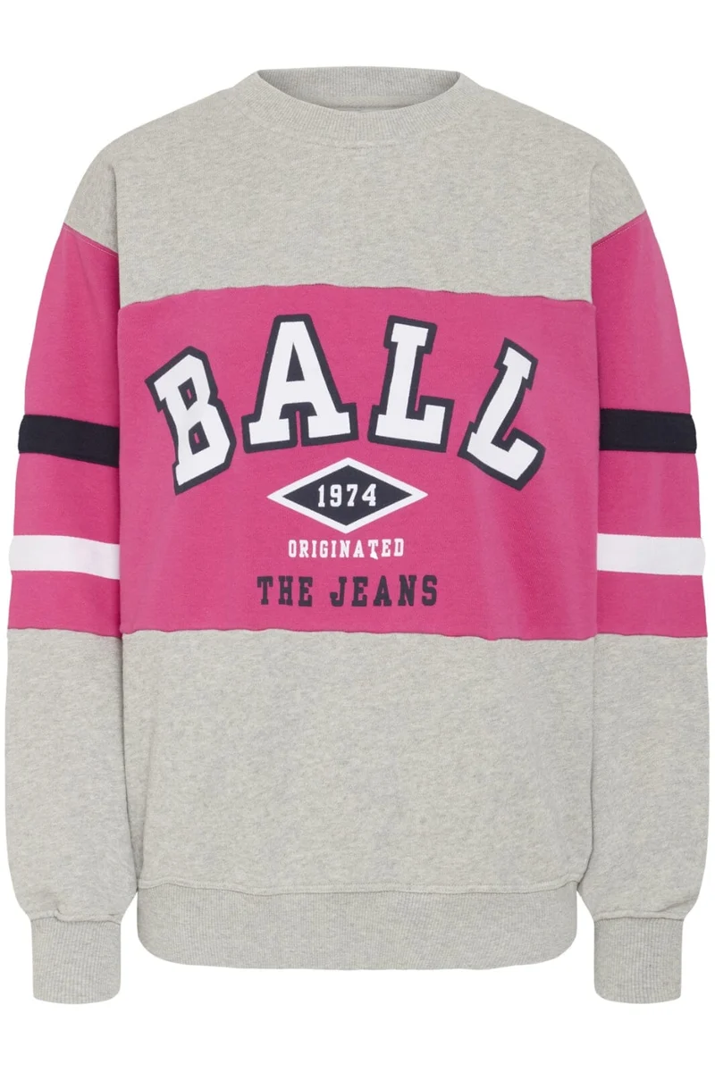 Ball - Tomasso Sweat 50405068 - 205342 - Medium Grey Melange W. Lilac
