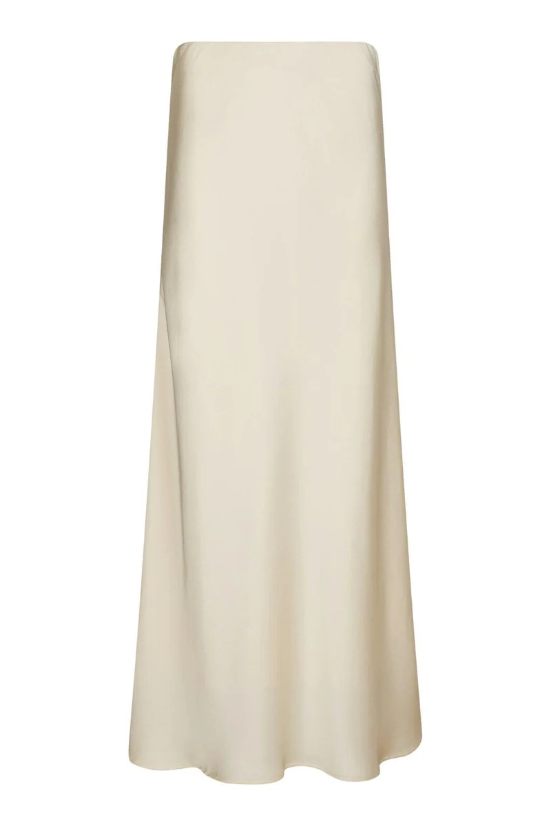 Neo Noir - Viso Heavy Sateen Skirt 165067 - 621 - Pearl