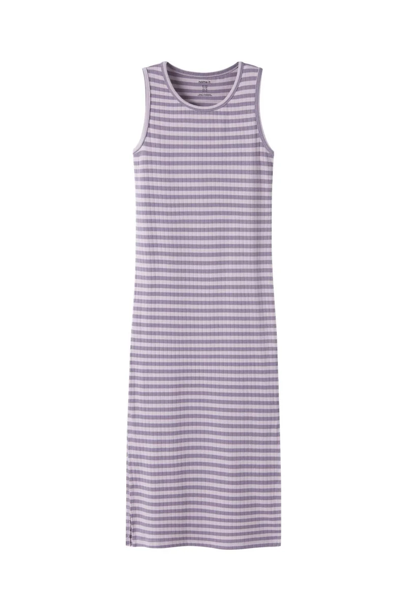 Name It - Nkfsuraja Sl Maxi Dress - 5018412 Lavender Fog W. Lavender Gray
