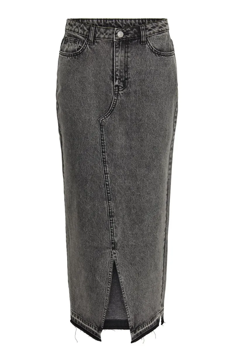 Pieces - Pcnora Ankle Skirt - 4499395 Grey Denim