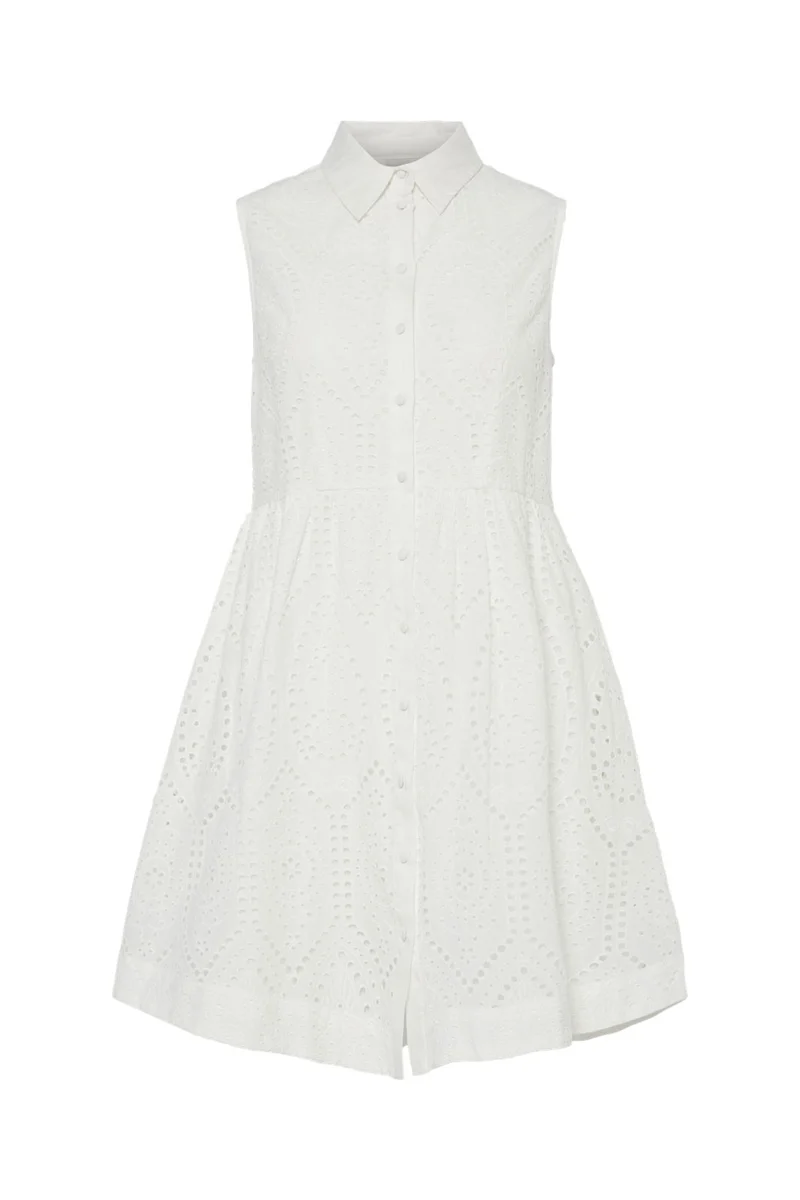 YAS - Yasholi Sl Shirt Dress - 4712911 Star White