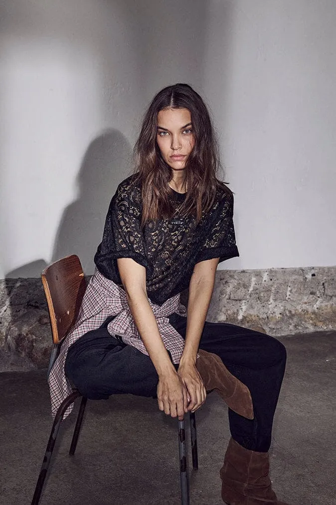 Haute L'Amitié - Summer Lace Loose Tee HL10725 - Black