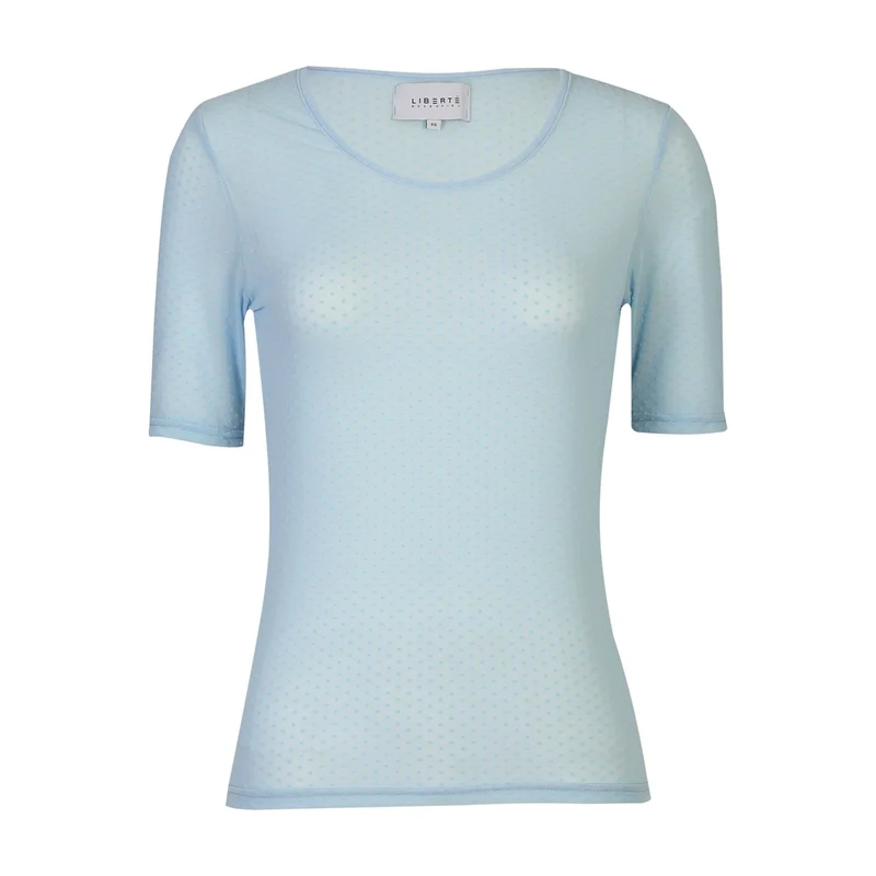 Liberte - Mesh Ss Tshirt, Dot 22011 - Light Blue