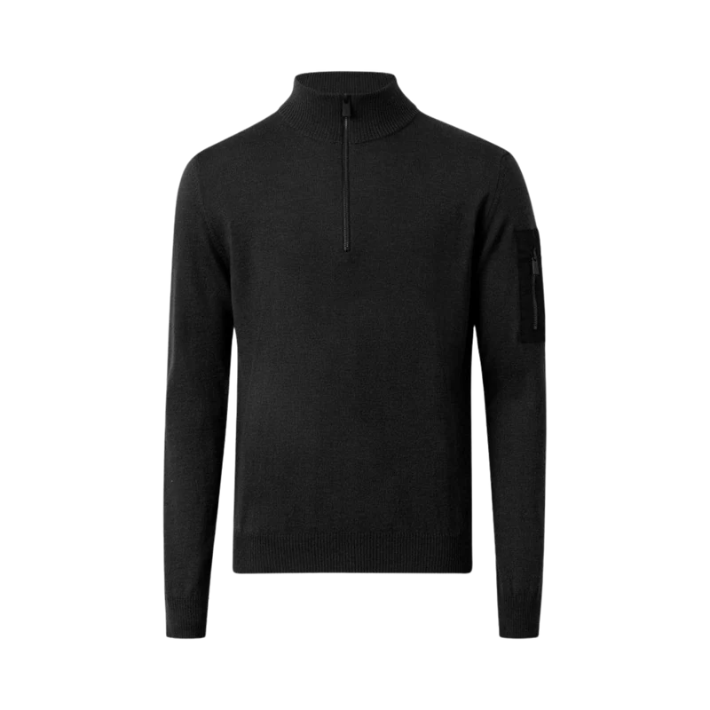 Lucca 1/2 Zip - Black