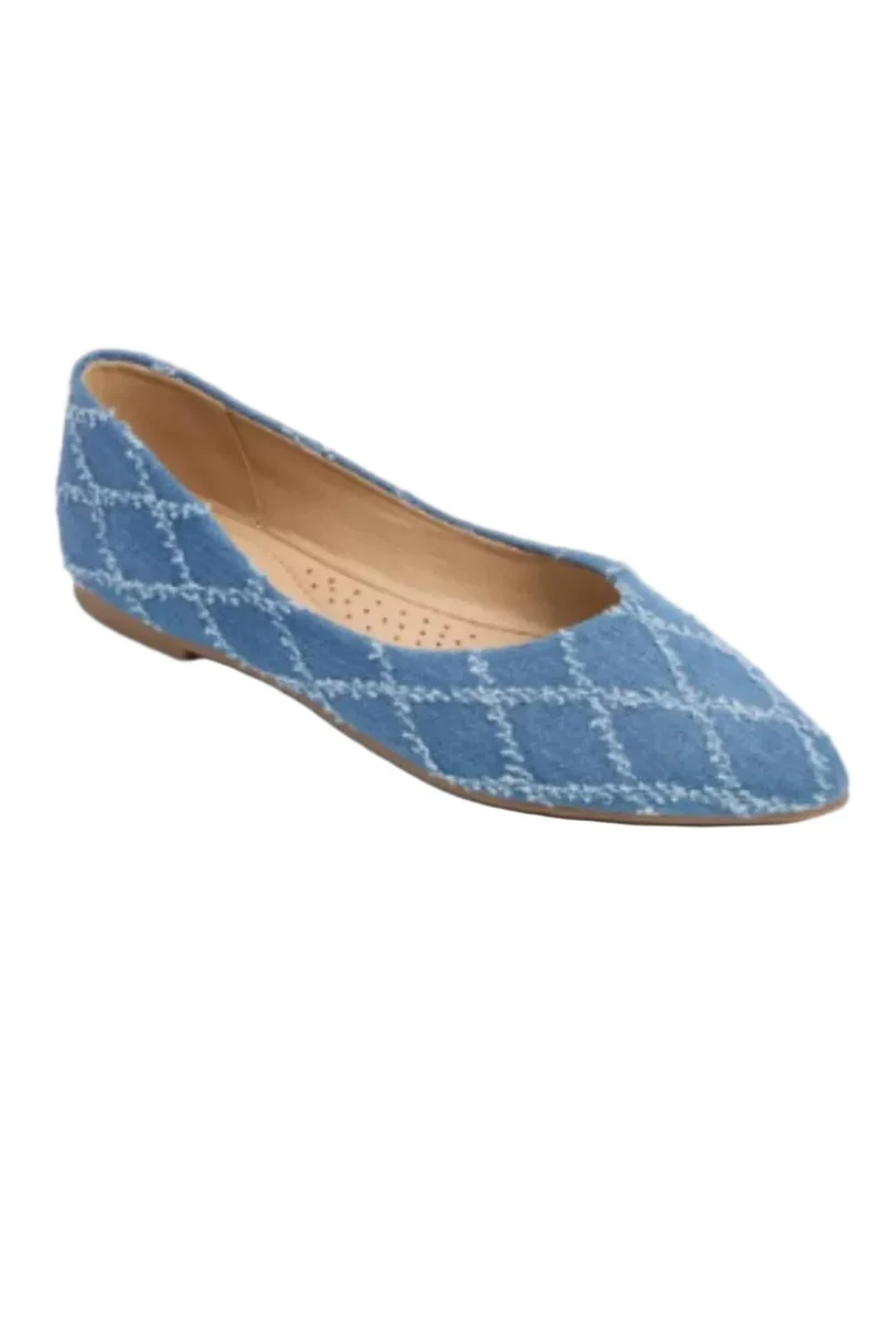 Bloom - Ranunculus Ballet Flats - Dark Blue