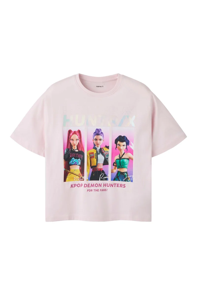 Name It - Nkfmaja Kpop Ss Nreg Top Box Lnoos Sky - 5165497 Cradle Pink