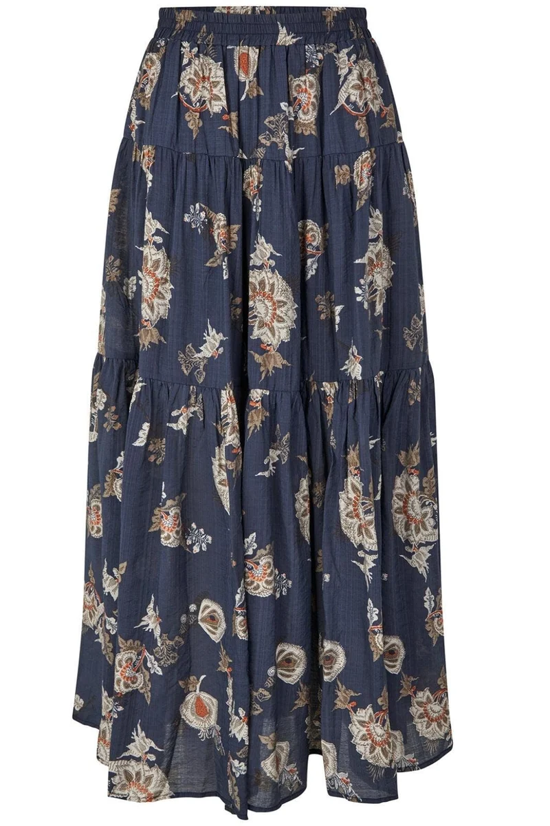 Lollys Laundry - Sunsetll Maxi Skirt - 23 Dark Blue