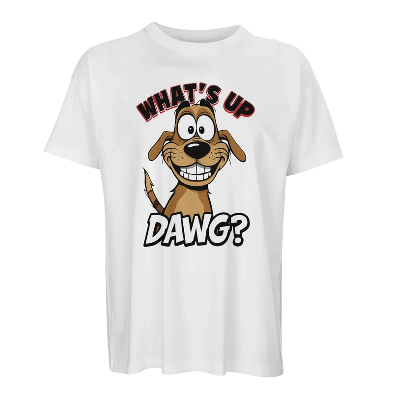 Oversized T-shirt - What's up, Dawg?| Ekologisk