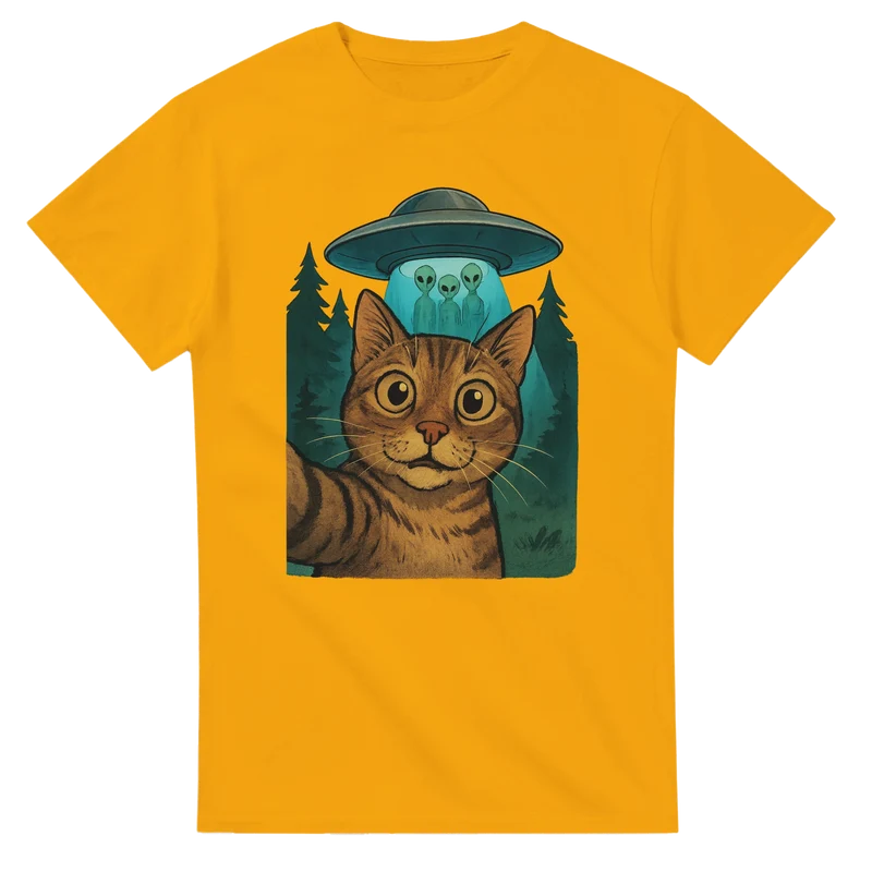 T-shirt Original – Alien Cat Selfie