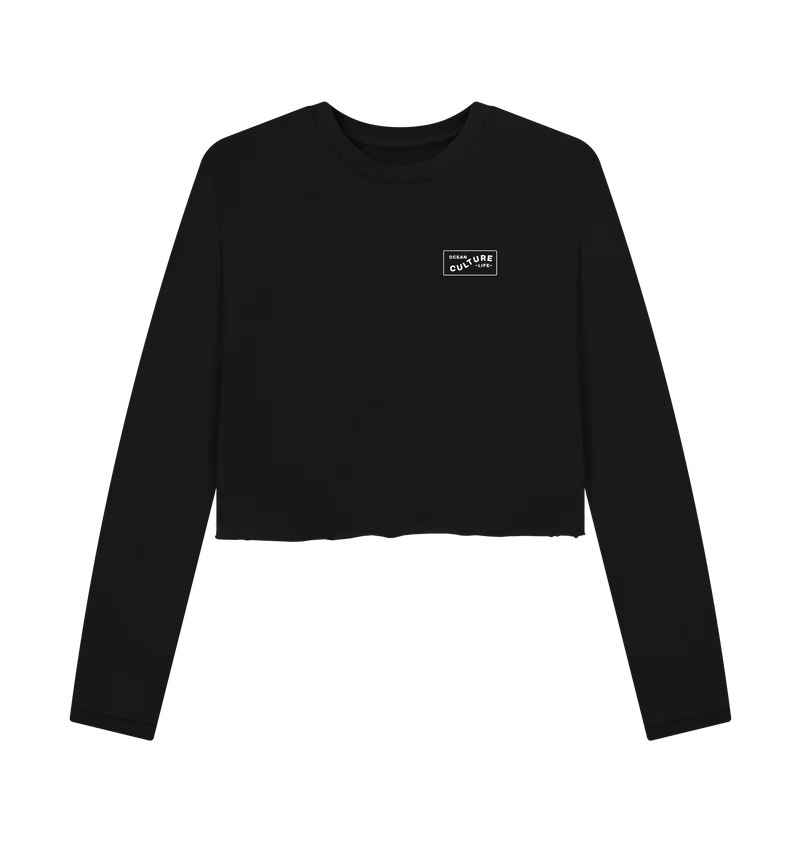 OCL Women’s Boxy Crop Jumper — Humpback Whale
